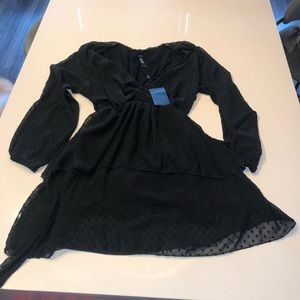 Venti6 Black Long Sleeve Dress